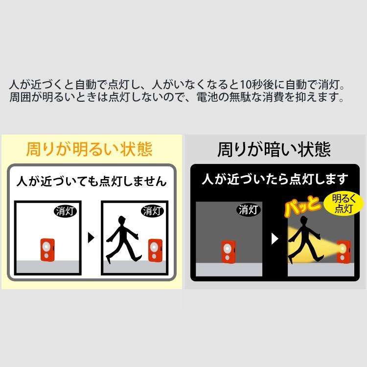 センサーライト 屋外 LED アイリスオーヤマ 玄関照明 防犯 乾電池式 防犯センサーライト 防犯ライト 人感センサー LSL-B3SN-200 | IRIS OHYAMA | 05