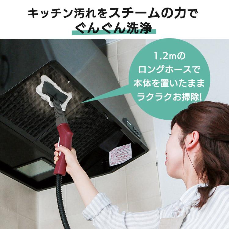 スチームクリーナー アイリスオーヤマ ハンディ 除菌 床 床掃除 スチームモップ スチーム掃除機 家庭用 掃除 大掃除 クリーナー トイレ掃除 STP-102 | IRIS OHYAMA | 04