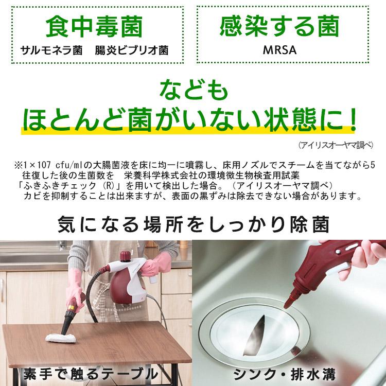 スチームクリーナー アイリスオーヤマ ハンディ 除菌 床 床掃除 スチームモップ スチーム掃除機 家庭用 掃除 大掃除 クリーナー トイレ掃除 STP-102 | IRIS OHYAMA | 07