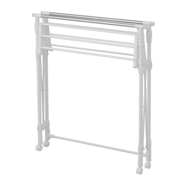 室内物干し 洗濯物干し 折りたたみ コンパクト 伸縮 大容量 組立簡単 キャスター付 部屋干し 物干し 梅雨 アイリスオーヤマ H-MR90 * | IRIS OHYAMA | 01