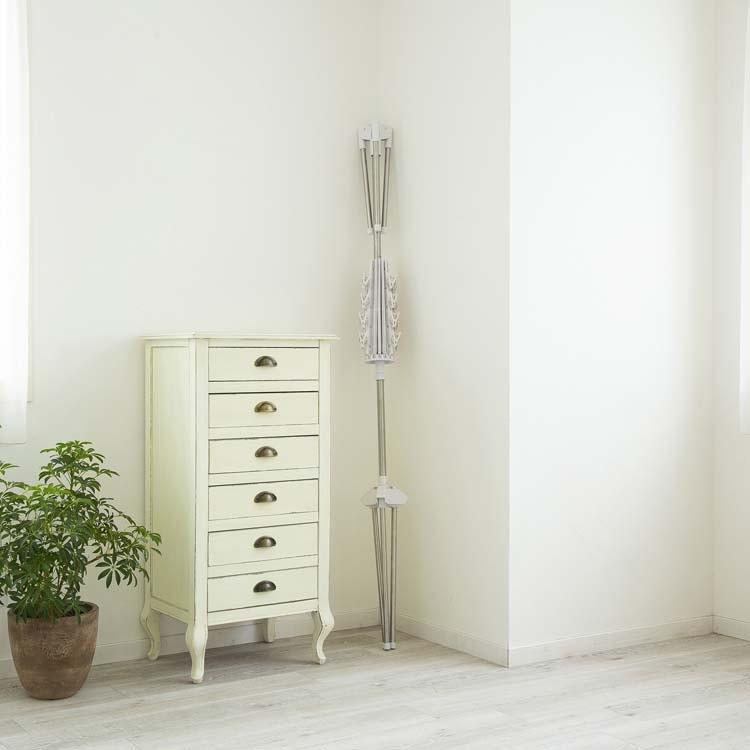 室内物干し 洗濯物干し パラソルハンガー ステンレス ハンガーバー タオルハンガー ピンチ付き スリム収納 アイリスオーヤマ HP-170 * | IRIS OHYAMA | 01