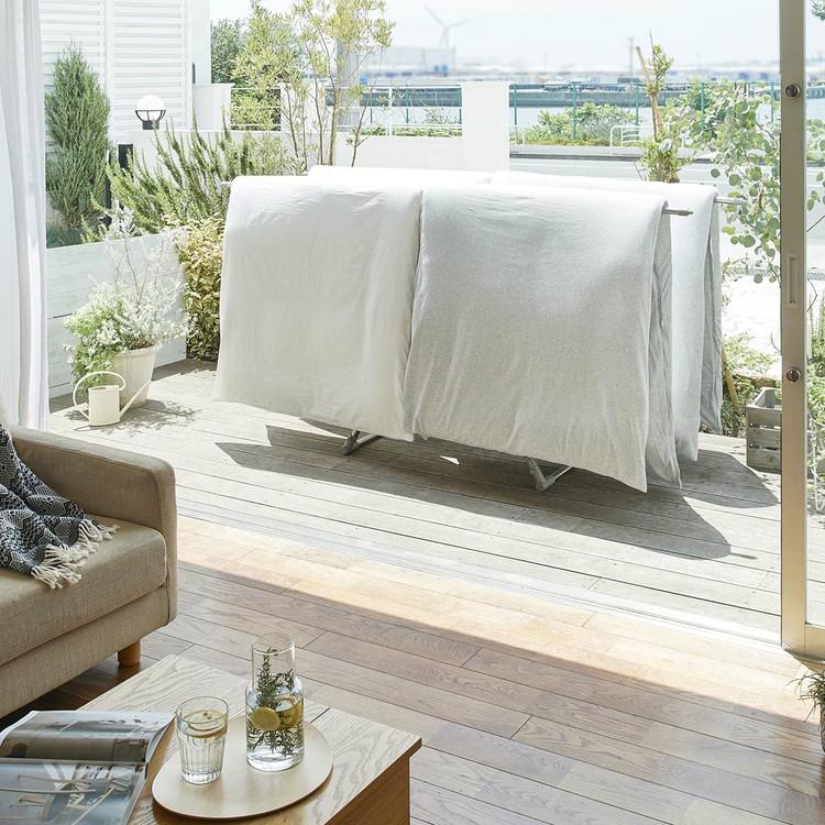 布団干し 洗濯物干し 2way 折りたたみ コンパクト 布団4枚 布団干しスタンド 屋外 室内物干し 部屋干し 梅雨 アイリスオーヤマ CFS-200S * | IRIS OHYAMA | 06