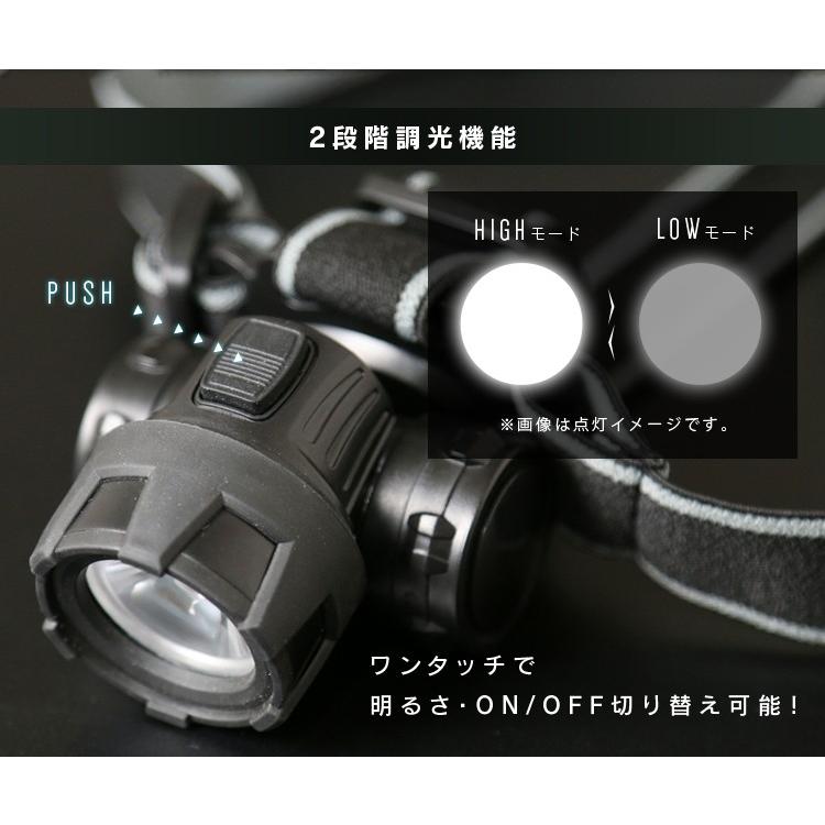 ヘッドライト 電池式 釣り LED 作業灯 防水 投光器 115ml 登山 アウトドア 防災 夜間 災害 ヘルメット キャンプ 停電 作業用 アイリスオーヤマ  LWH-115 | IRIS OHYAMA | 02