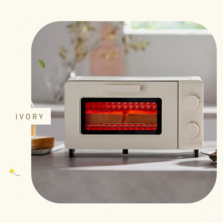 トースター オーブントースター 2枚焼き おしゃれ かわいい 角皿付き 80℃ 230℃ 無段階調整 タイマー付き アイリスオーヤマ EOT-201 | IRIS OHYAMA | 14