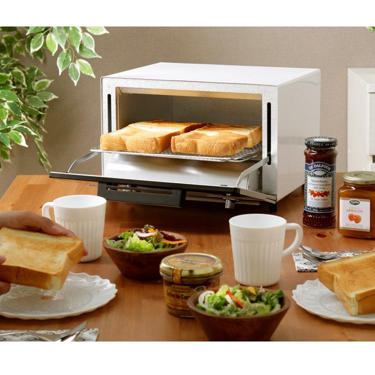 トースター 4枚 4枚焼き 安い おしゃれ オーブントースター ミラーオーブントースター 本体  新品 パン アイリスオーヤマ MOT-013-W | IRIS OHYAMA | 08