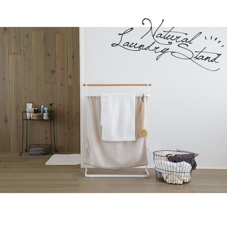 タオル掛け タオルハンガー 洗面所 おしゃれ 天然木 バスタオル フェイスタオル 軽量 部屋干し 物干し 梅雨 アイリスオーヤマ NRMH-720T * | IRIS OHYAMA | 05