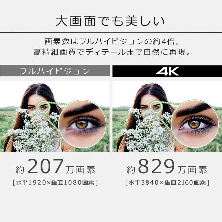 テレビ 65インチ 4K 液晶テレビ アイリスオーヤマ 4Kチューナー内蔵 65型 4K対応 高画質 Fiona ブラック 65XUC30P｜joylight｜07