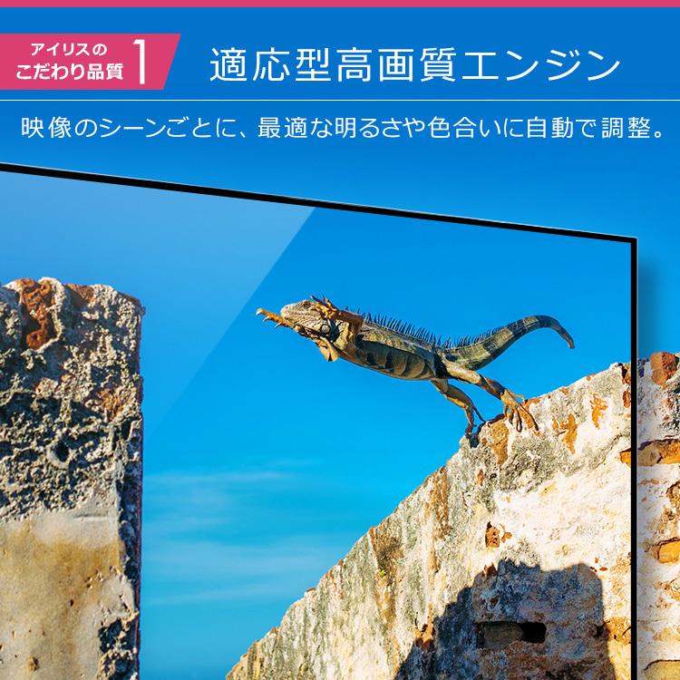 テレビ 65インチ 4K 液晶テレビ アイリスオーヤマ 4Kチューナー内蔵 65型 4K対応 高画質 Fiona ブラック 65XUC30P｜joylight｜08