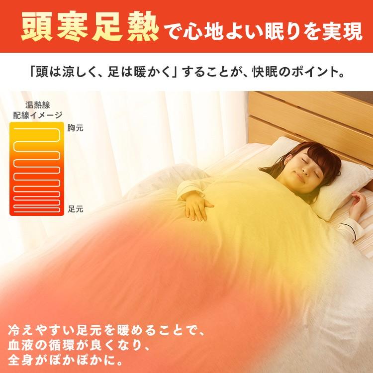 電気毛布 敷き セミダブル 大判 掛け敷き毛布 EM-8013 ベージュ TEKNOS