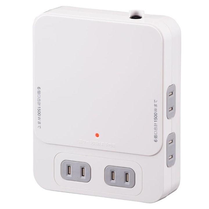コンセント 6口拡張コンセント HS-TK6TV1-W オーム電機 | 