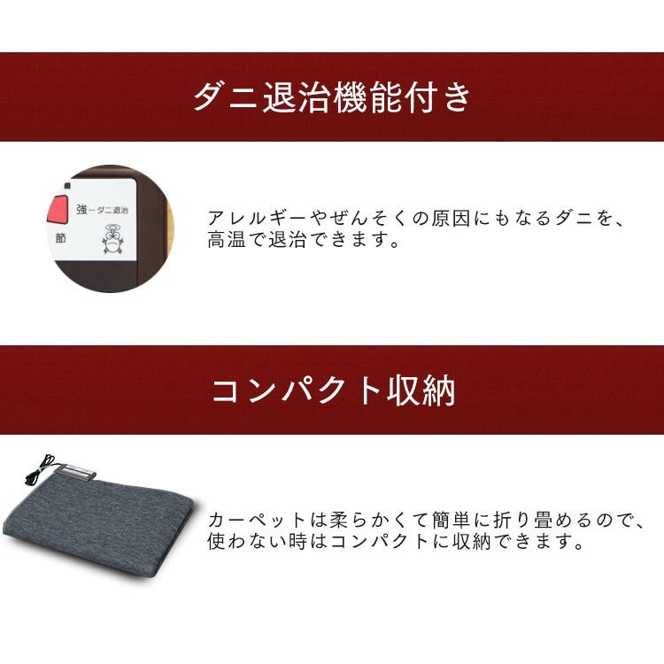 ホットカーペット 1畳 カーペット 1人暮らし ミニカーペット カーペット ワンルーム 本体 1帖 グレー 暖房 ダニ退治機能 あったか WHC-103 |  | 06