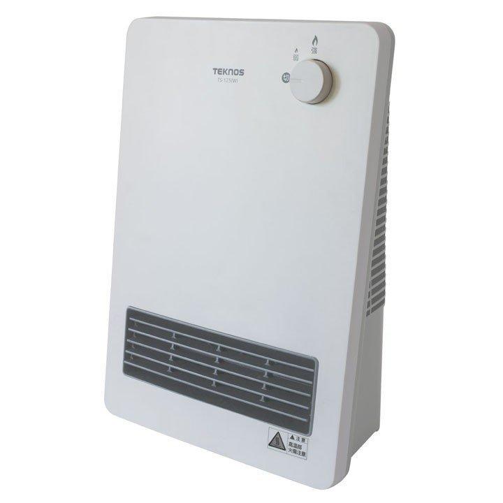 ヒーター 小型 ファンヒーター コンパクト おしゃれ 暖房 暖房器具 セラミック セラミックファンヒーター10w ホワイト Ts 125 W Teknos D B Joyライト 通販 Yahoo ショッピング