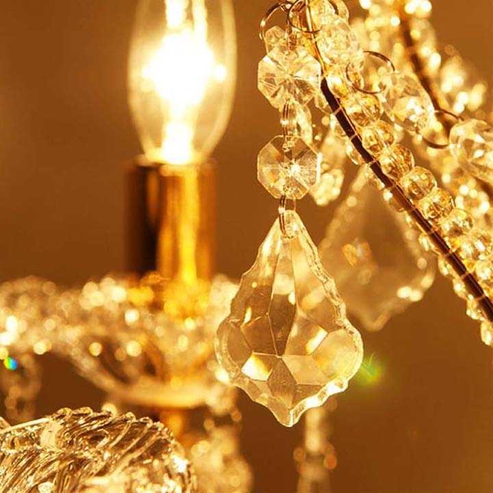 シャンデリア おしゃれ 引掛シーリング LED電球付 カノン5+1灯