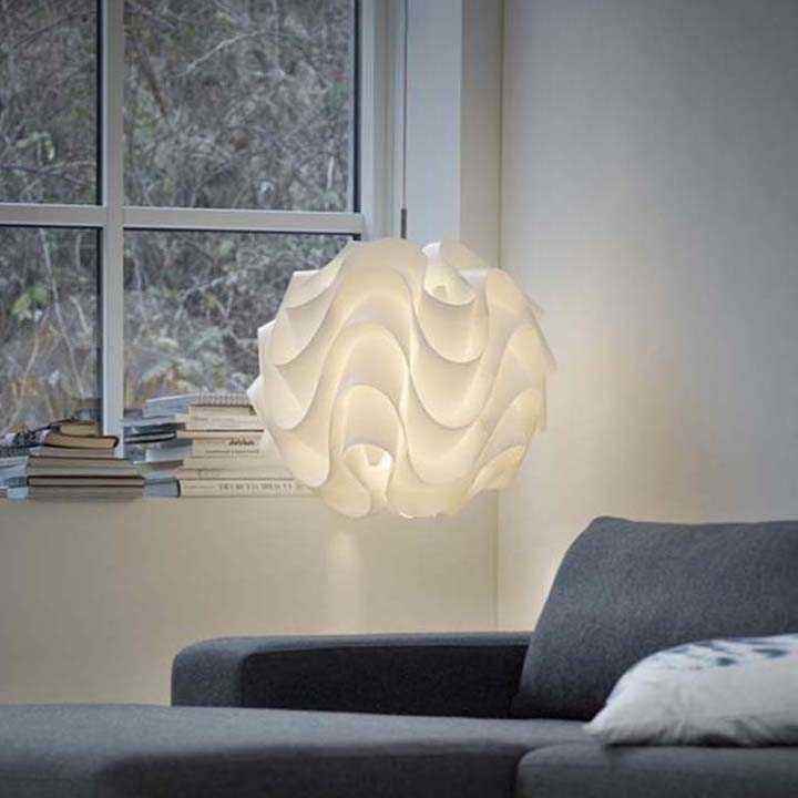 ペンダントライト おしゃれ 白熱電球付 ウェーブ ホワイト 625205