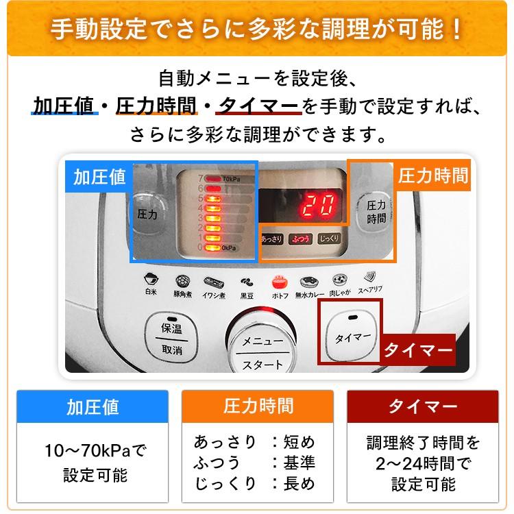 ヒロ・コーポレーション コンパクト電器圧力調理鍋 HR-P07 HR-P07 (D
