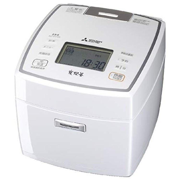 三菱（MITSUBISHI） 炊飯器 5合 IH 備長炭炭炊釜 5.5合 ピュアホワイト
