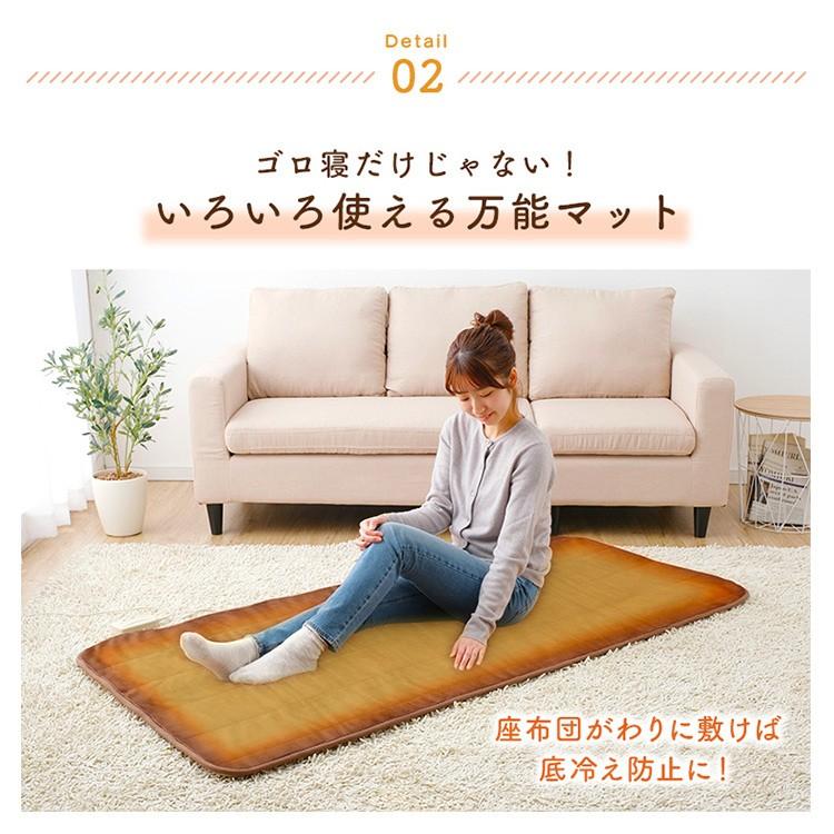 ホットマット ごろ寝マット ホットカーペット 電気マット 毛布 電気毛布 おしゃれ コンパクト ブラウン PHM-F1708-T (D) |  | 05