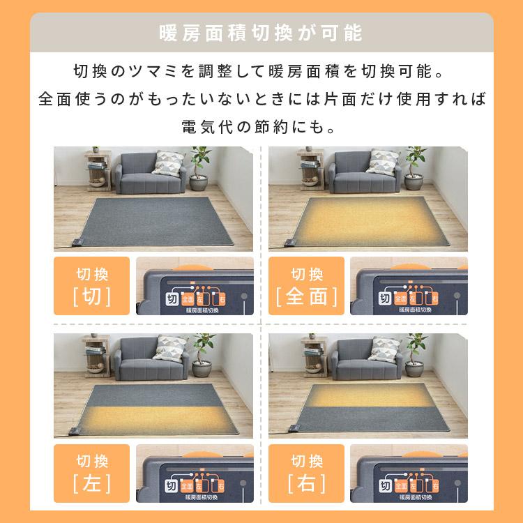 新品★TEKNOS ラグ付き 2畳用電気カーペット TEKNOS（テクノス） ホットカーペット 2畳 本体 ラグ セット 176×176