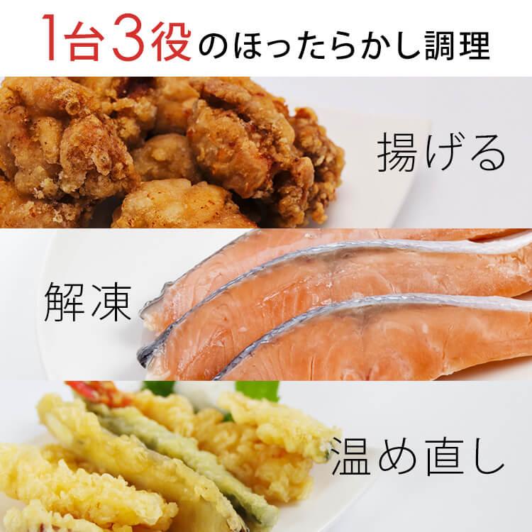 ノンフライヤー フライヤー 電気フライヤー エアフライヤー 家庭用 卓上 電気 ノンオイル 揚げ物 一人用 串カツ 2人用 1人用 タイマー 簡単操作 HNF-2L | ヒロ・コーポレーション | 02