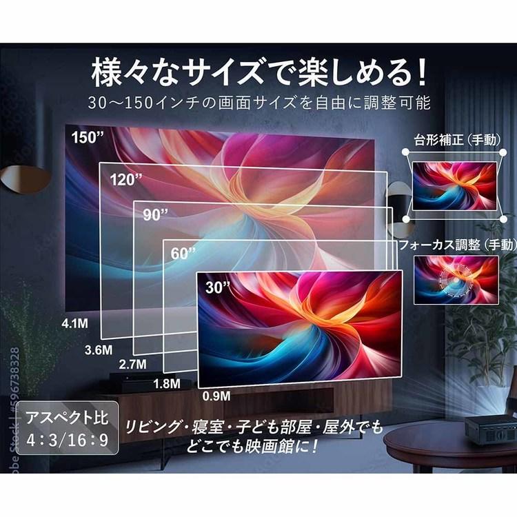 ダイニチ電子 コンパクトプロジェクター ブラック WPJ-S400 : マイ