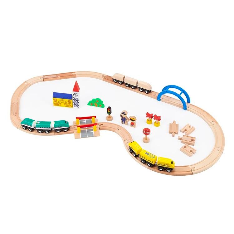 mokuTRAIN モクトレイン 電車 鉄道 レールセット 木製玩具 知育玩具