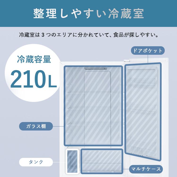 IRIS OHYAMA（アイリスオーヤマ） 冷蔵庫 大型 スリム 急速冷凍 2ドア