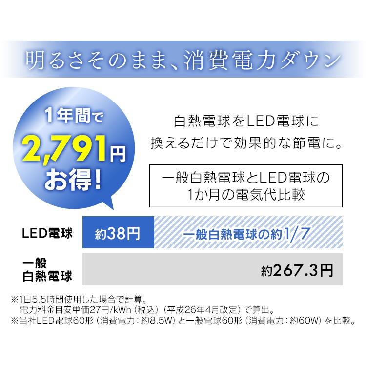 LED電球 60形相当 E26 人感センサー 電球 LED 種類 口金 60W 2個セット 防犯 工事不要 節電 自動消灯 アイリスオーヤマ LDR9N-H-SE25 LDR9L-H-SE25｜joylight｜09