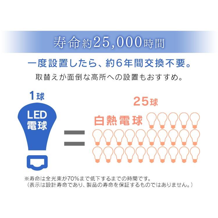 LED電球 60形相当 E26 人感センサー 電球 LED 種類 口金 60W 2個セット 防犯 工事不要 節電 自動消灯 アイリスオーヤマ LDR9N-H-SE25 LDR9L-H-SE25｜joylight｜10