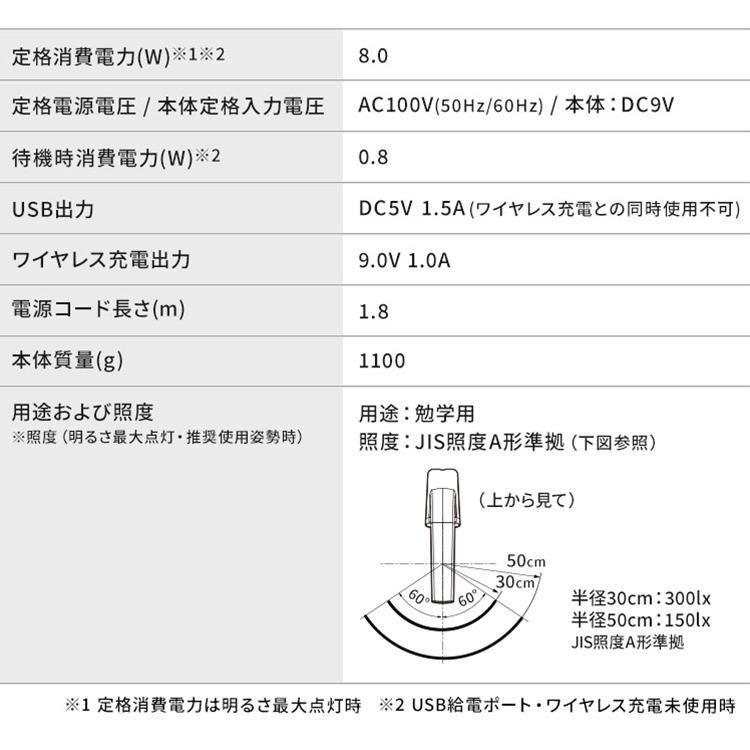 デスクライト LED おしゃれ 2個セット セット 充電 在宅ワーク 在宅勤務 アイリスオーヤマ LEDデスクライトQi充電シリーズ 縦置きタイプ 調光　調色 LDL-QLDL｜joylight｜20