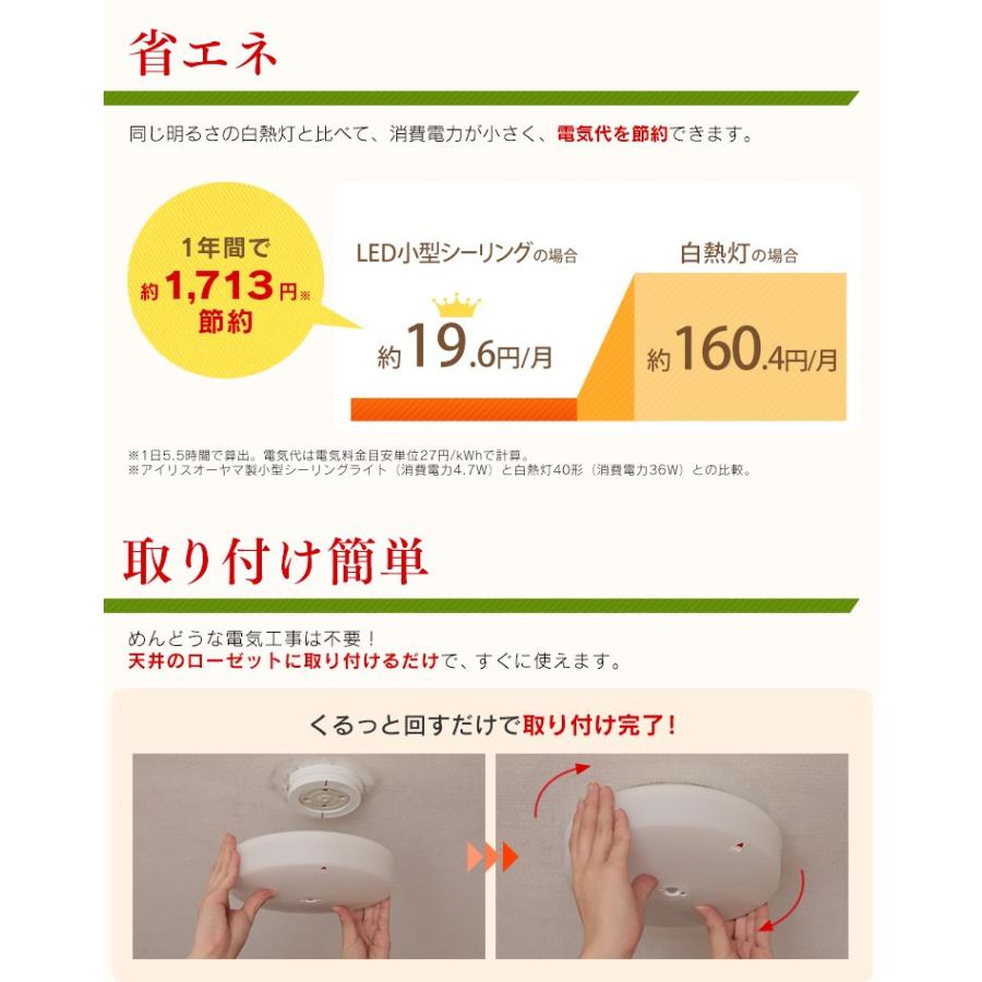 IRIS OHYAMA（アイリスオーヤマ） シーリングライト 小型 LED 小型