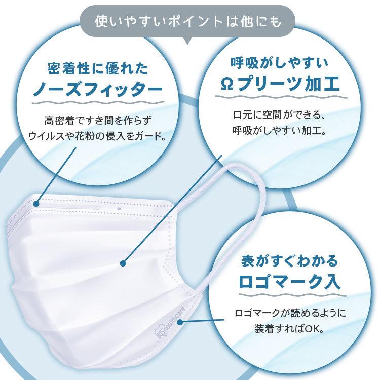マスク 不織布 65枚入り アイリスオーヤマ プリーツマスク 学童 小さめ ふつう ゆったり大きめ PN-NV65G PN-NV65S PN-NV65L PN-NV65LL|joylight|09