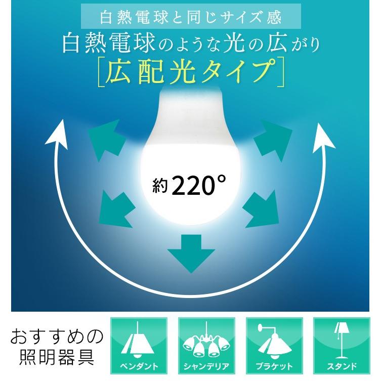 LED電球 E17 60W 2個セットアイリスオーヤマ 小型電球 電球 LED 安い 60形 LDA6N-G-E17-6T6-E2P LDA6L-G-E17-6T6-E2P｜joylight｜02