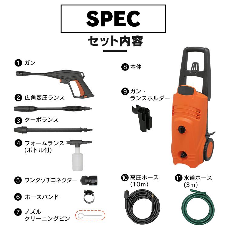 IRIS OHYAMA 高圧洗浄機 アイリス 家庭用 業務用 掃除 11点 IRIS OHYAMA 高圧洗浄機 アイリス 家庭用 業務用 掃除 11点