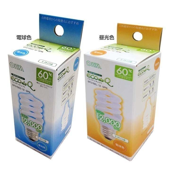 オーム電機　E26 EFD-12ED×2P 7セットまとめ売り エコ電球60W形E26口 EFD15ED/12-SPN オーム電機 (D) : マイルーム