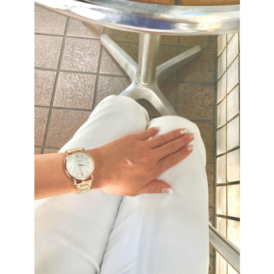 腕時計 シンプル大き目フェイスのレディースメタルウォッチ BL1140-G サン・フレイム (B)｜joylight｜03