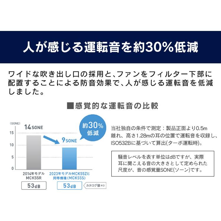 空気清浄機 加湿器 ダイキン 2023年モデル ストリーマ コロナウィルス対策 ダイキンストリーマ加湿空気清浄機 MCK55Z-W  (D) 敬老の日 花粉｜joylight｜08