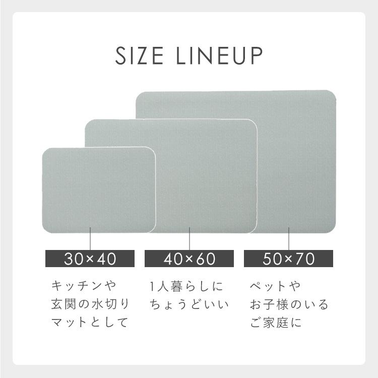 バスマット 珪藻土 珪藻土バスマット ソフト 40×60cm 吸水 速乾 カット