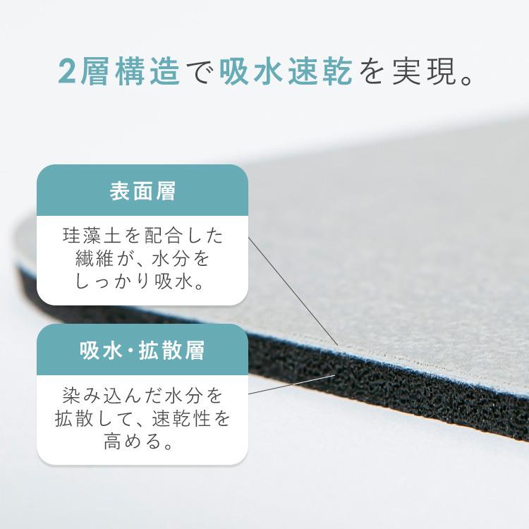 バスマット 珪藻土 珪藻土バスマット ソフト 40×60cm 吸水 速乾 カット