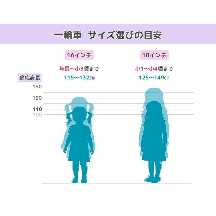 一輪車 16インチ 子供 小学生 入園 入学 ギフト プレゼント 男の子 女の子 一輪車 ラベンダー_7