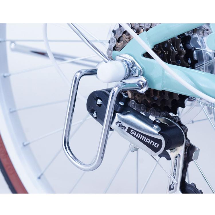 自転車 26インチ ラベンダー グリーン ブルー オートライト 外装6段 