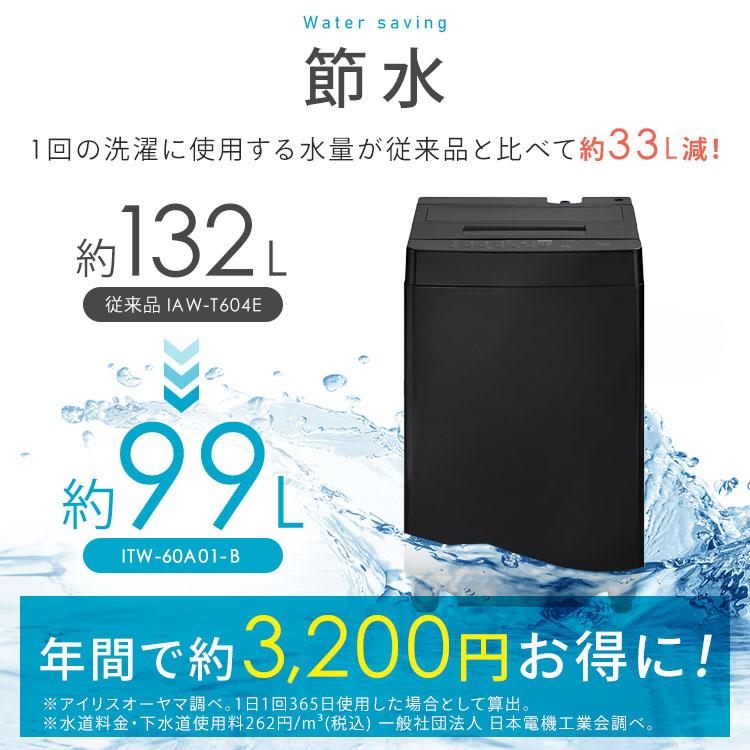 IRIS OHYAMA（アイリスオーヤマ） 洗濯機 6kg 全自動洗濯機 一人暮らし