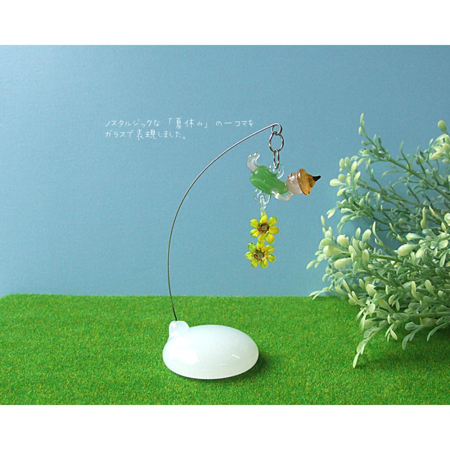 ひまわり　ガラス細工　ミニチュア ガラス細工 ひまわりのステージ ミニチュア 雑貨 置物 小物 花