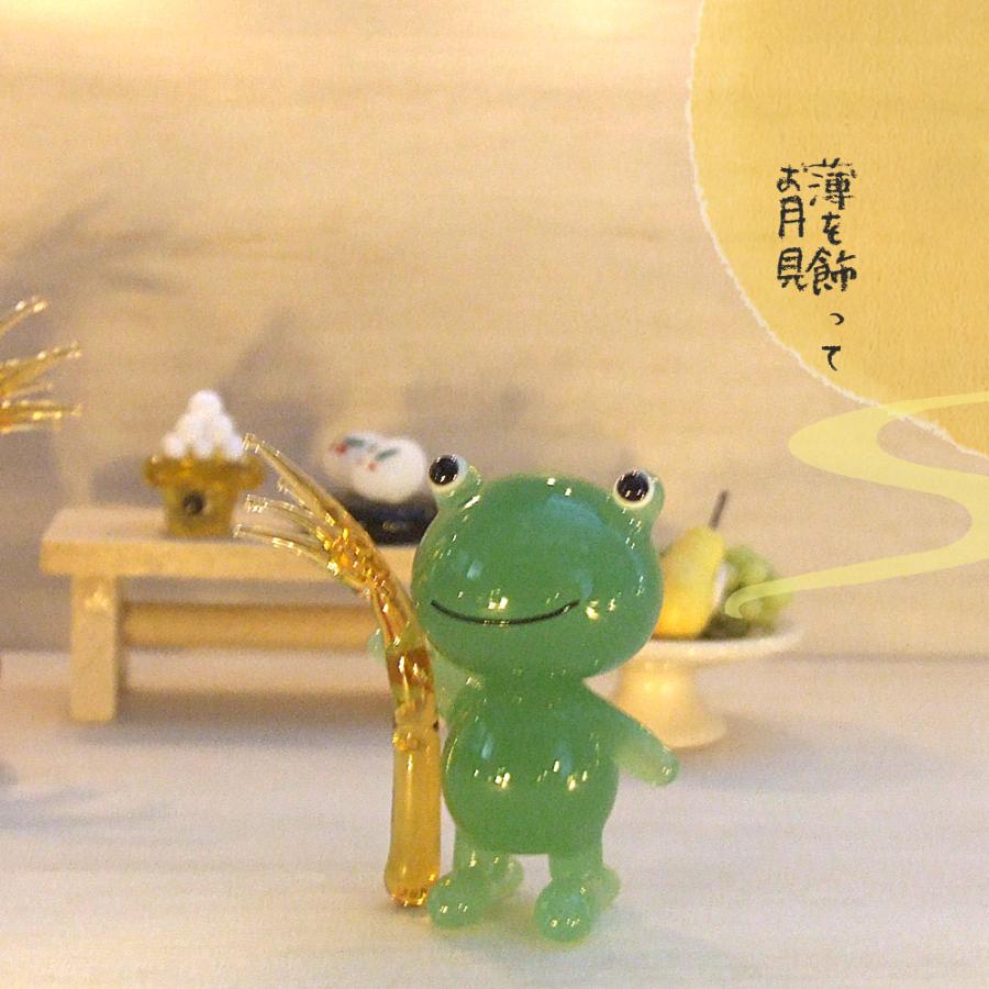 ガラス細工 ミニチュア 秋 歳時記 お月見 かえる カエル すすき ススキ お月見にすすきを かえる君 Ca 057f Su ガラス細工 The Joy Luck Store 通販 Yahoo ショッピング