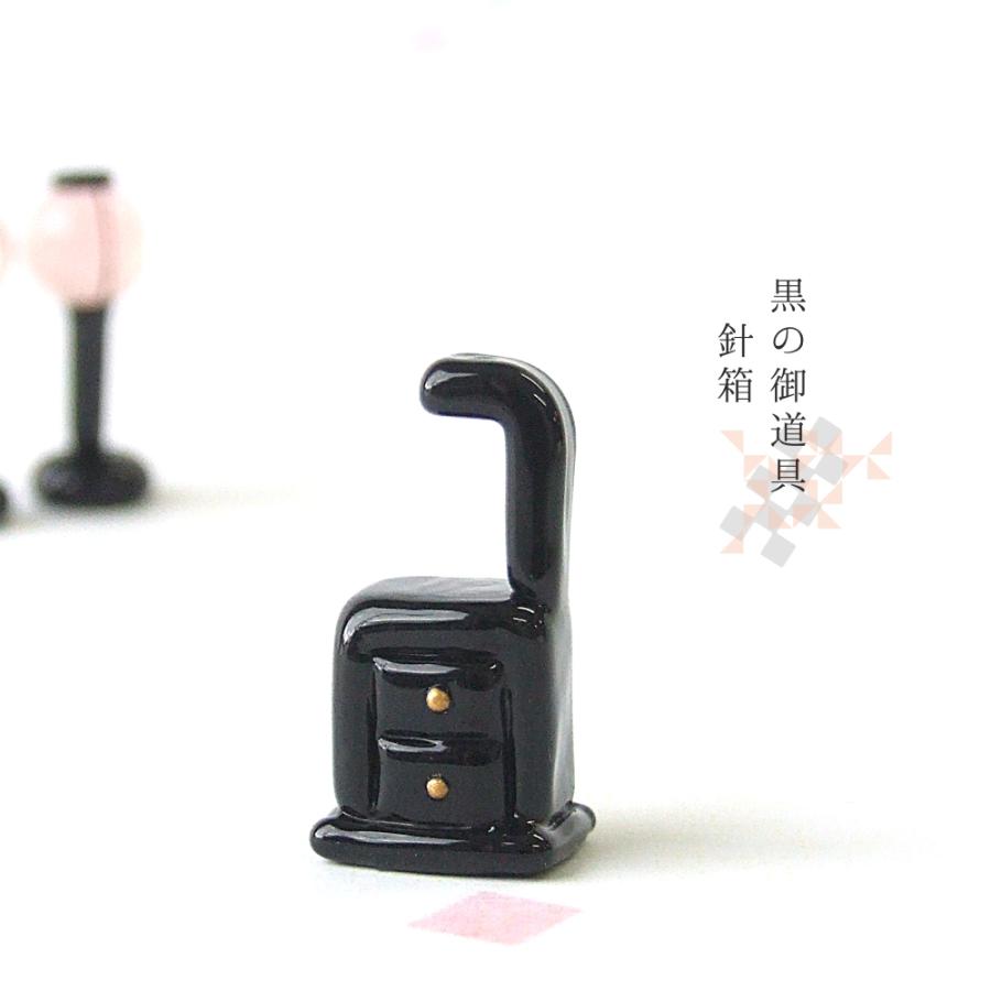 硝子細工雛人形 硝子細工 雛人形 コンパクト 針箱 お道具 和小物 御雛様の御道具 針箱