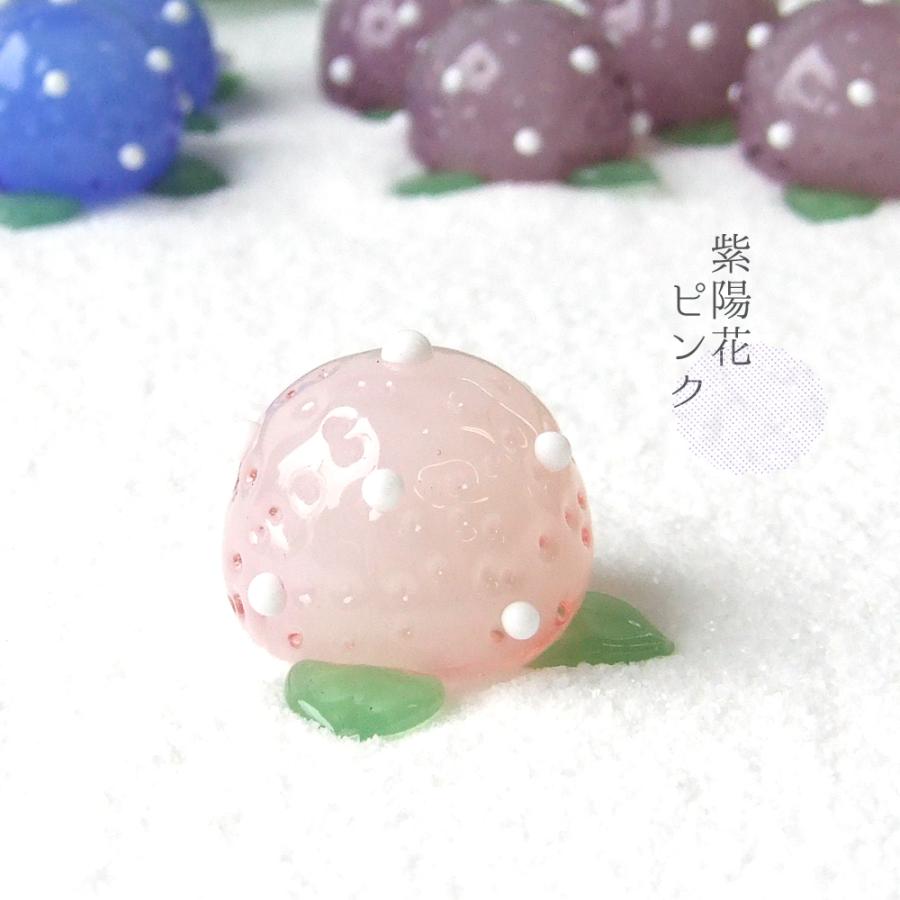 ガラス細工　梅雨時　梅雨時アイテム　雨　紫陽花　雑貨　　　雨の日の紫陽花・ピンク｜joyluckstore