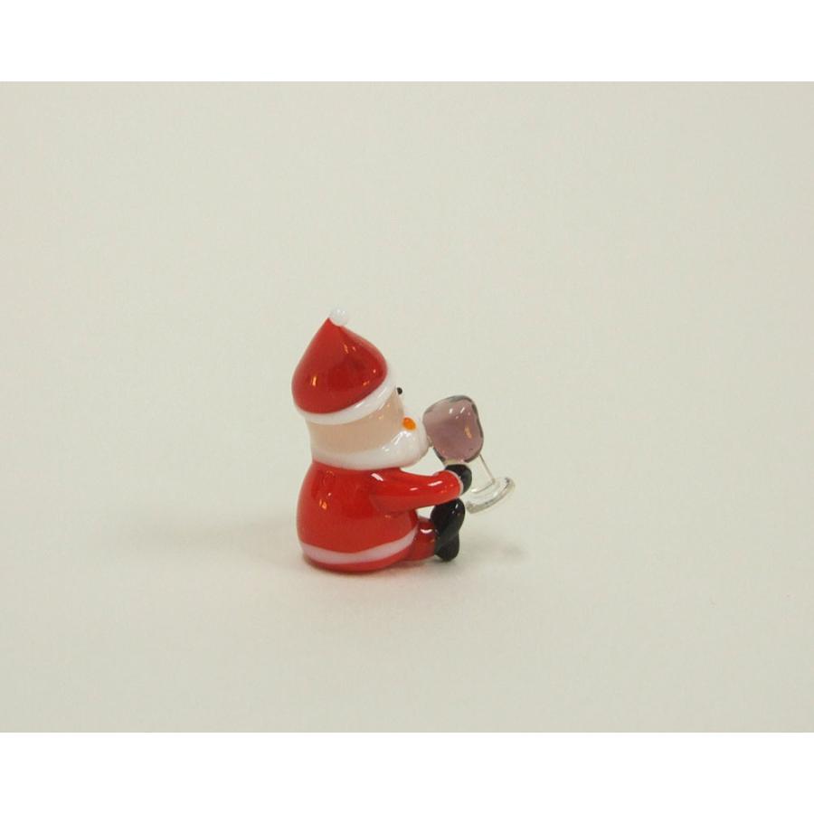 ガラス細工 クリスマス サンタクロース ワイン クリスマス雑貨 置物