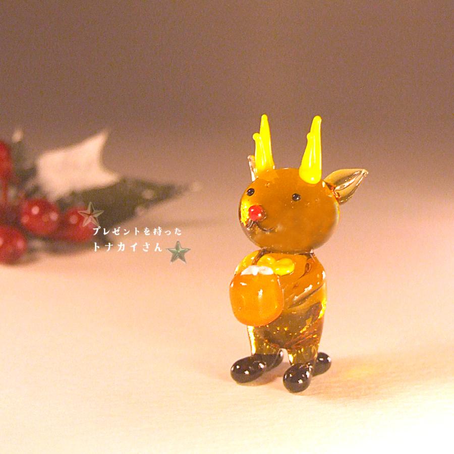 ガラス細工 クリスマス トナカイ プレゼント クリスマス雑貨