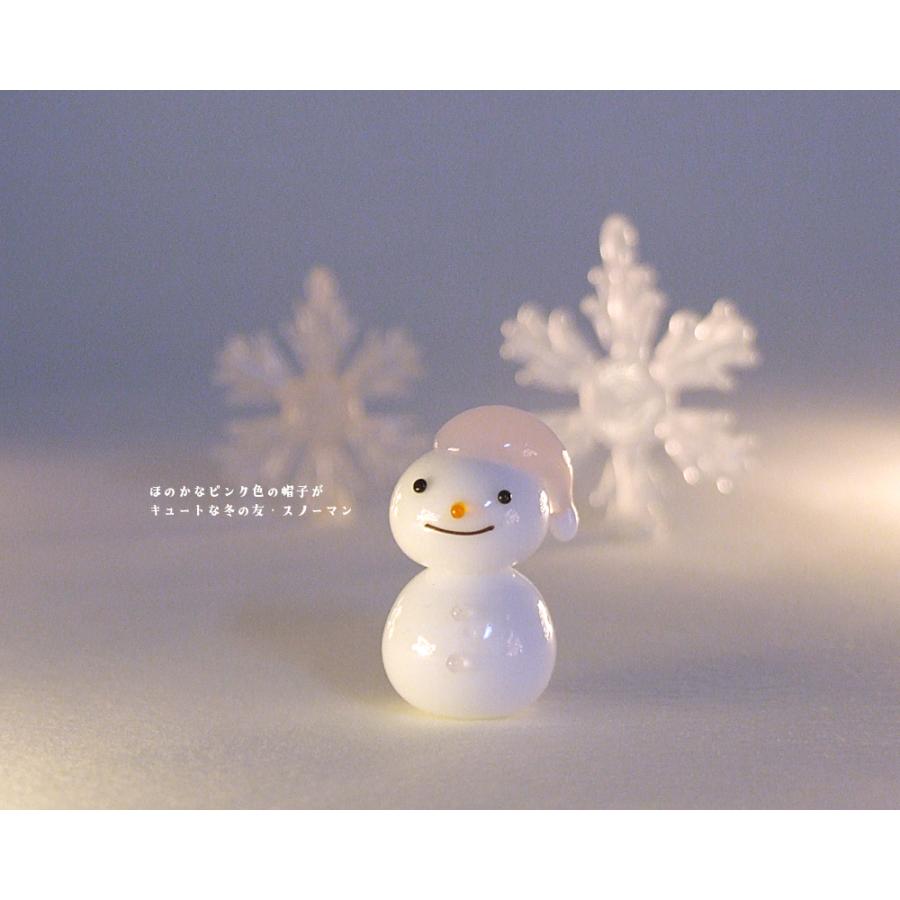 ガラス細工 クリスマス 冬 雪だるま スノーマン 冬の友達・スノーマン