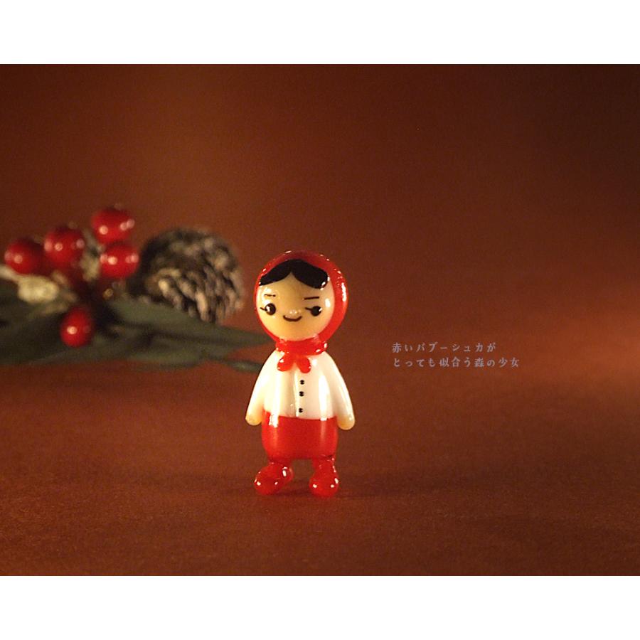 ガラス細工 クリスマス 少女 バブーシュカ 冬 クリスマス雑貨