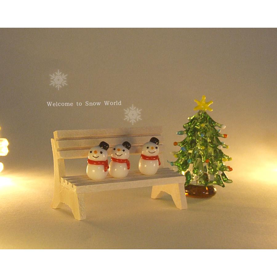 ガラス細工 ミニチュア 冬 雪だるま スノーマン クリスマス 冬の友達